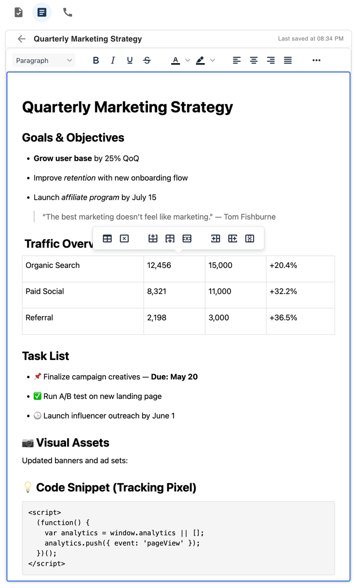 Task Management Interface